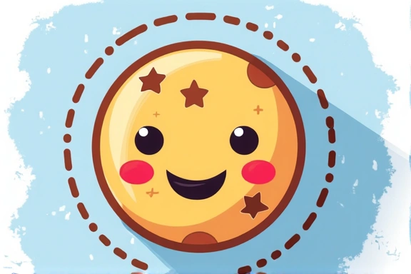 Ilustración de una galleta digital representando una cookie