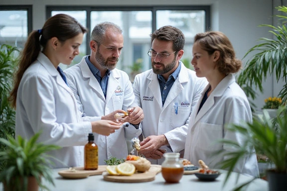 Equipo de EnergiaSalud trabajando en laboratorio con enfoque en bienestar masculino